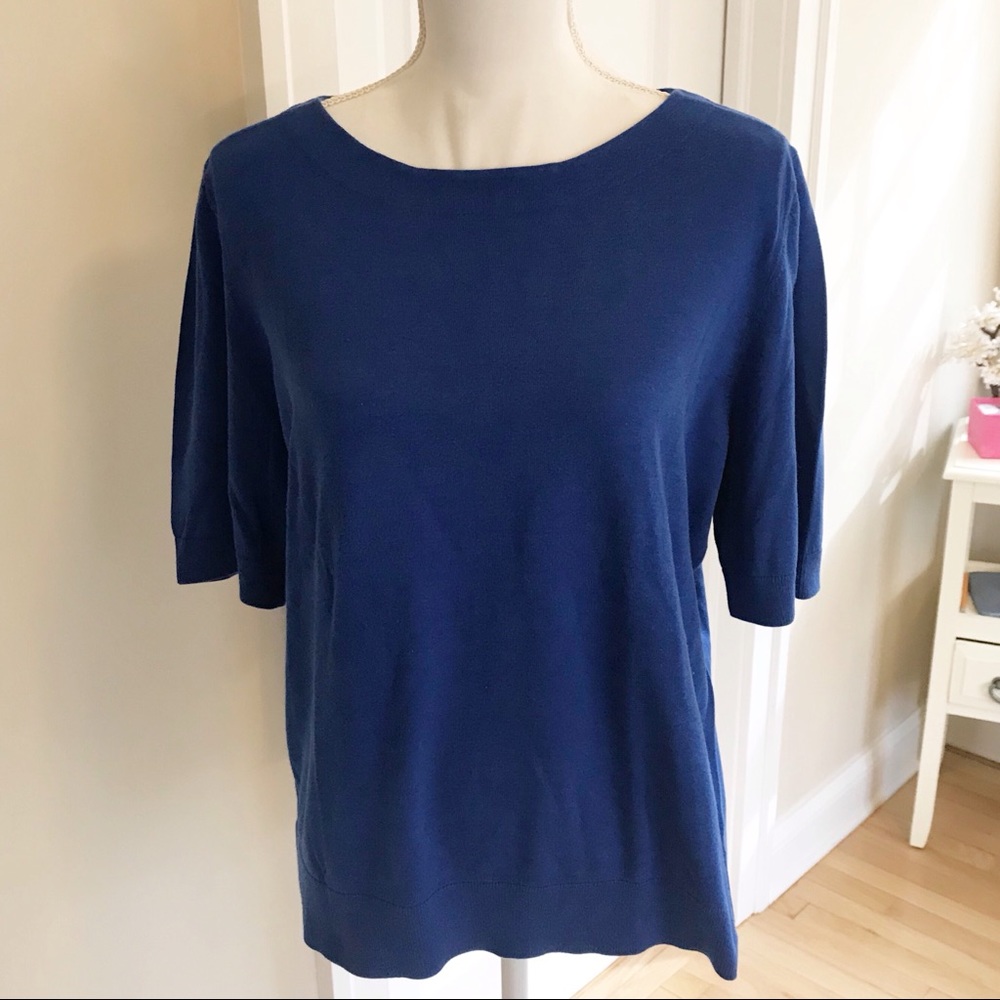 Women’s Talbots XL Blue Short Sleeve Shirt